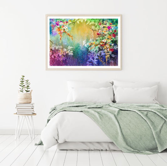 Colorful Flowers Oil Painting Home Decor Premium Quality Poster Print Choose Your Sizes