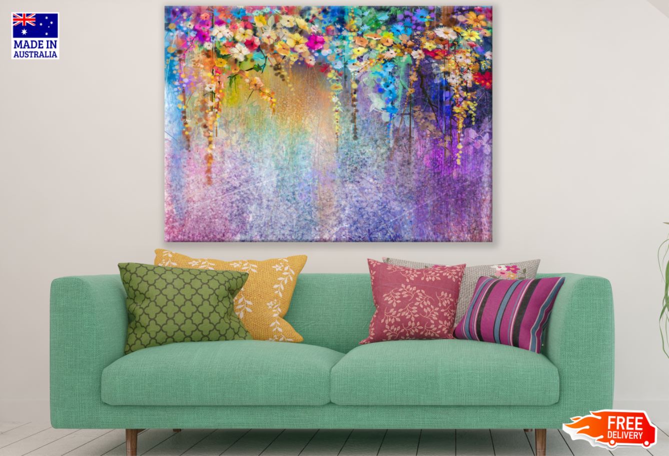 Colorful Flowers Oil Painting Print 100% Australian Made
