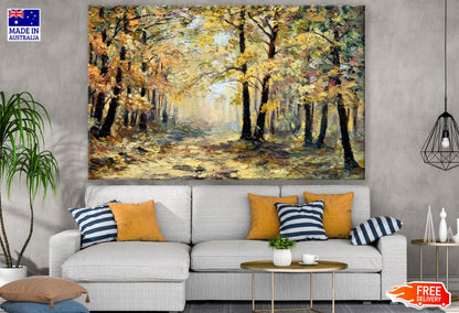 Colorful Forest Oil Painting Print 100% Australian Made