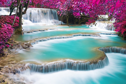 Stunning Waterfall Scenery View Paint Print 100% Australian Made