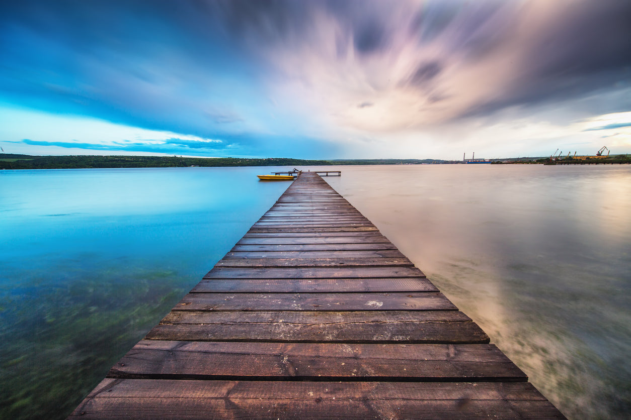 Wooden Pier Over Sea Photograph Home Decor Premium Quality Poster Print Choose Your Sizes