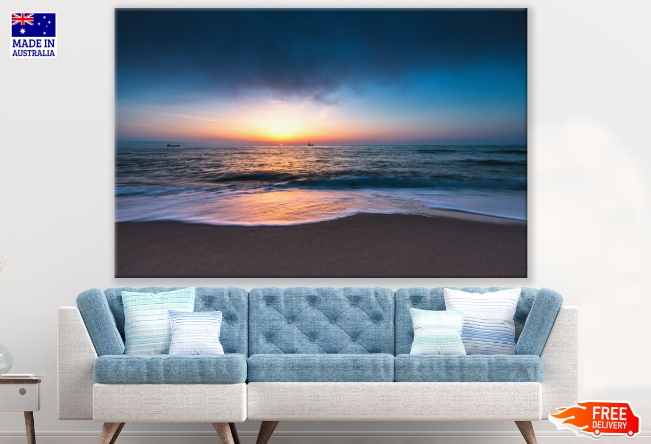 Sea Sunset Scenery Photograph Print 100% Australian Made