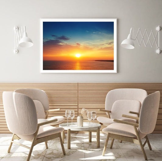 Sea Sunset Scenery Photograph Home Decor Premium Quality Poster Print Choose Your Sizes