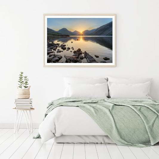 Lake Sunset Scenery Photograph Home Decor Premium Quality Poster Print Choose Your Sizes