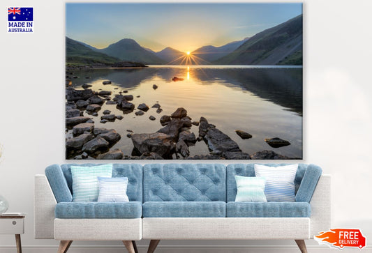 Lake Sunset Scenery Photograph Print 100% Australian Made