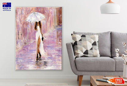 Girl with Umbrella Watercolor Art Print 100% Australian Made