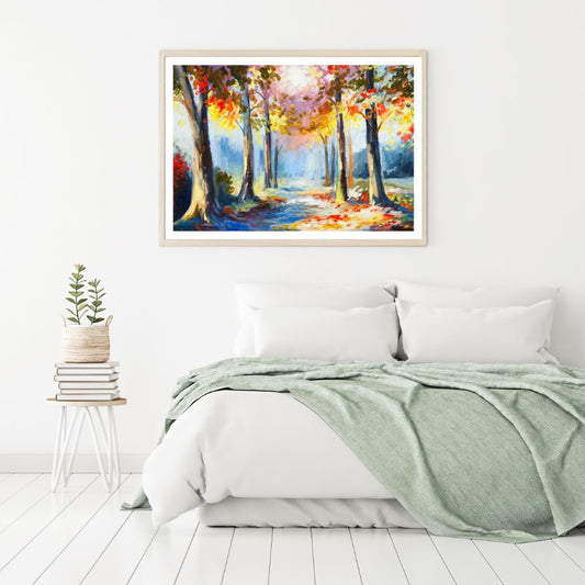 Colorful Forest Oil Painting Home Decor Premium Quality Poster Print Choose Your Sizes