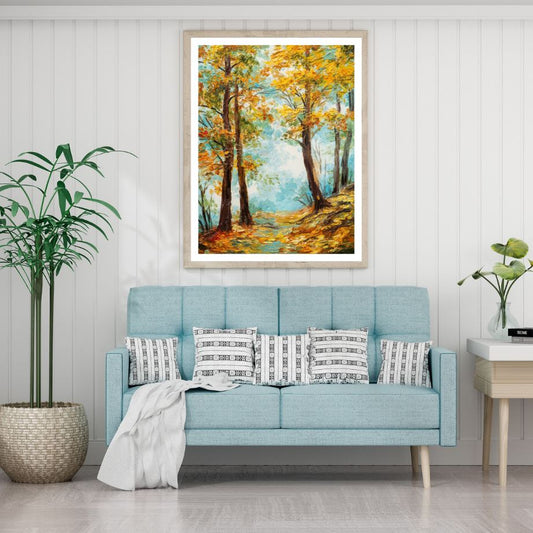Colorful Forest Oil Painting Home Decor Premium Quality Poster Print Choose Your Sizes