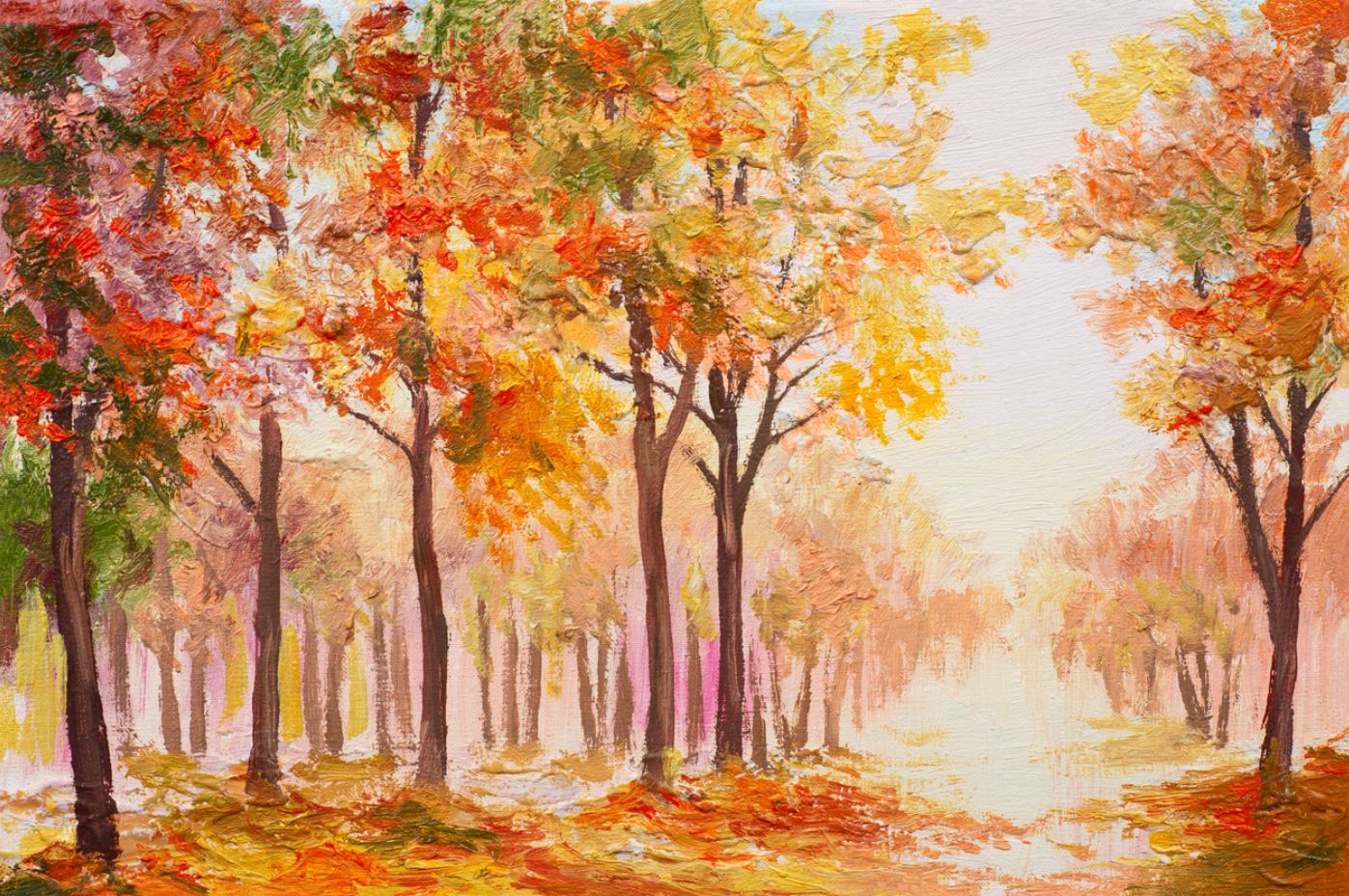 Colorful Forest Oil Painting Print 100% Australian Made