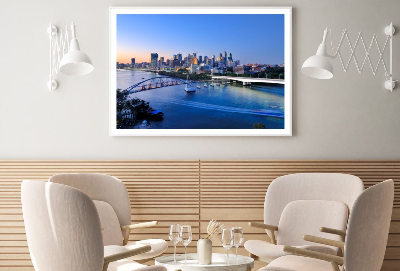 City & Sea Sky View Photograph Home Decor Premium Quality Poster Print Choose Your Sizes