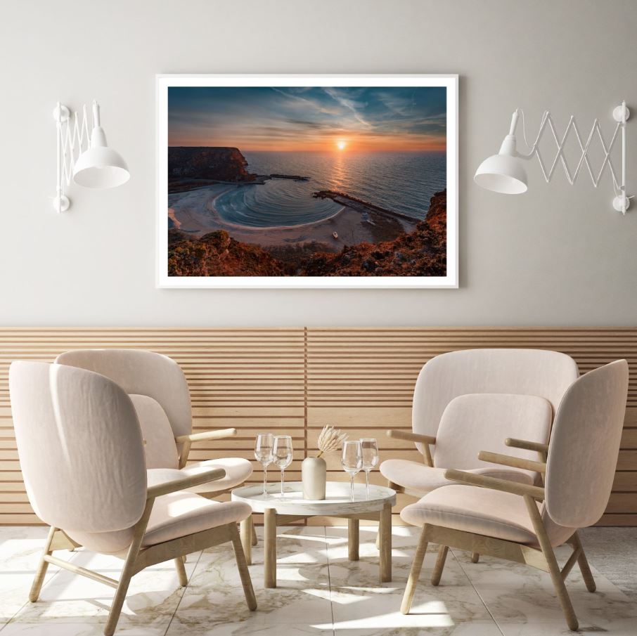 Sea Sunset Scenery Photograph Home Decor Premium Quality Poster Print Choose Your Sizes