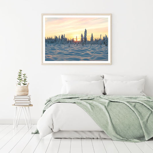 Snow Covered Forest Photograph Home Decor Premium Quality Poster Print Choose Your Sizes