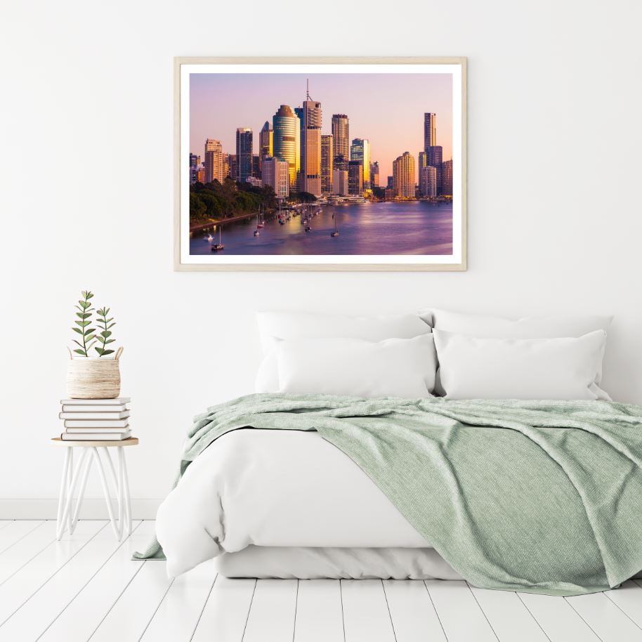 City & Sea Scenery Photograph Home Decor Premium Quality Poster Print Choose Your Sizes