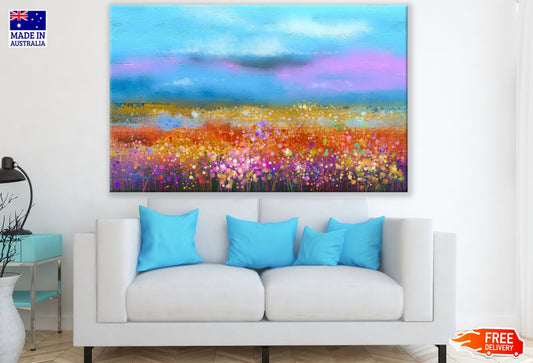 Colorful Flowers Oil Painting Print 100% Australian Made
