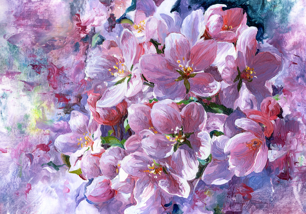 Colorful Flowers Oil Painting Print 100% Australian Made