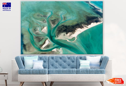 Stunning Sea Aerial View Scenery Print 100% Australian Made