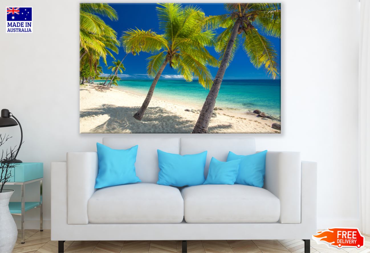 Palm Trees on Beach Photograph Print 100% Australian Made