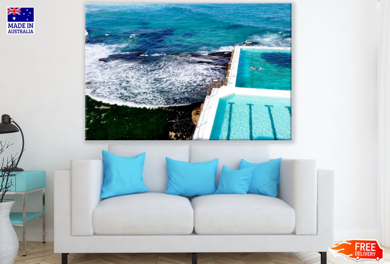 Pool Near Sea Photograph Print 100% Australian Made