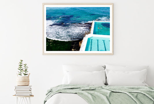 Pool Near Sea Photograph Home Decor Premium Quality Poster Print Choose Your Sizes