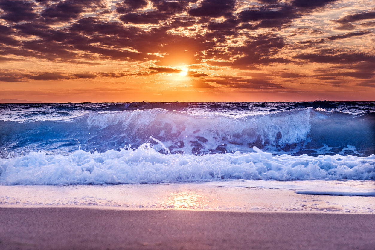 Sea Sunset Scenery Photograph Home Decor Premium Quality Poster Print Choose Your Sizes