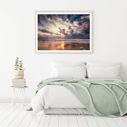 Sea Sunset Scenery Photograph Home Decor Premium Quality Poster Print Choose Your Sizes