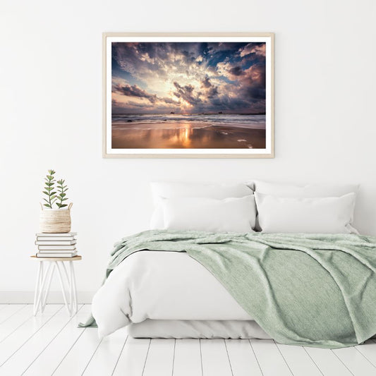 Sea Sunset Scenery Photograph Home Decor Premium Quality Poster Print Choose Your Sizes