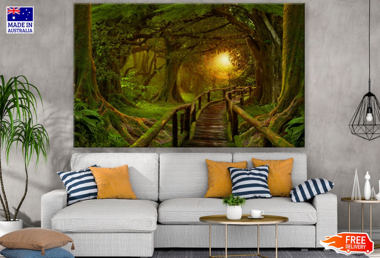Bridge in Deep Forest Photograph Print 100% Australian Made