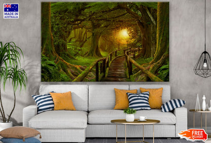 Bridge in Deep Forest Photograph Print 100% Australian Made