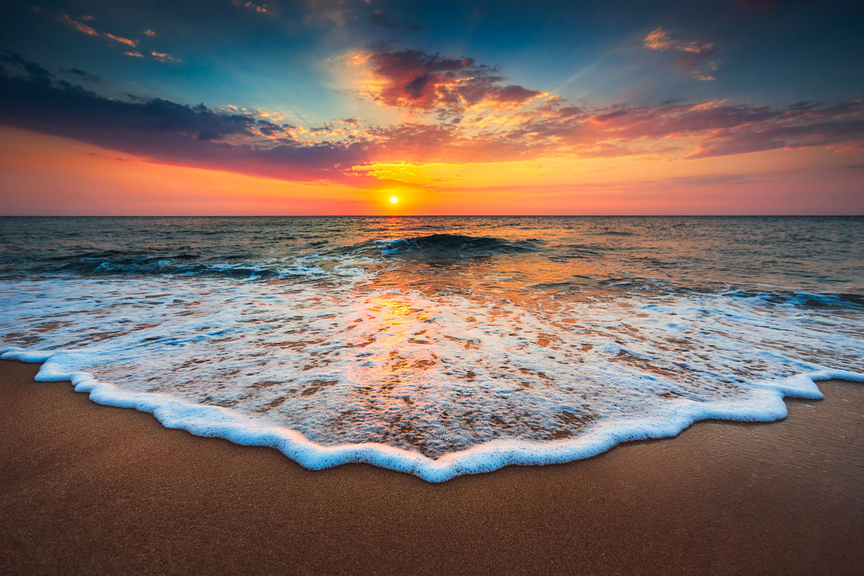 Stunning Sea Sunset Scenery Photograph Print 100% Australian Made