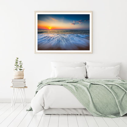 Sea Sunset Scenery Photograph Home Decor Premium Quality Poster Print Choose Your Sizes