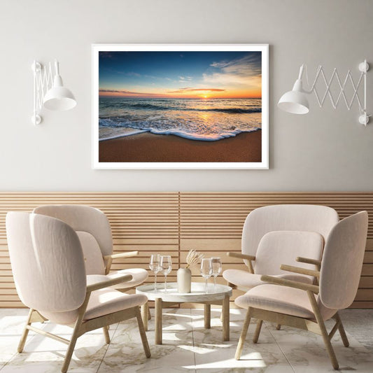 Sea Sunset Scenery Photograph Home Decor Premium Quality Poster Print Choose Your Sizes