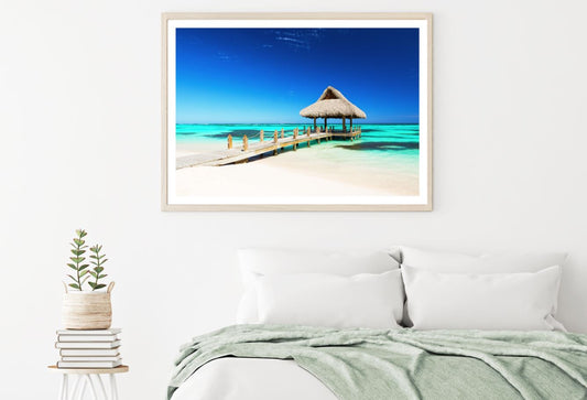Hut Over Wooden Pier Photograph Home Decor Premium Quality Poster Print Choose Your Sizes