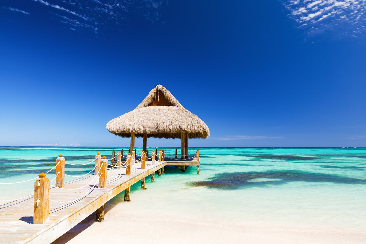 Hut Over Wooden Pier Photograph Home Decor Premium Quality Poster Print Choose Your Sizes