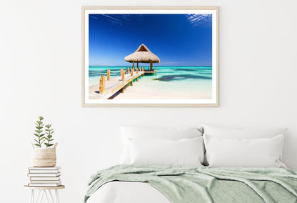 Hut Over Wooden Pier Photograph Home Decor Premium Quality Poster Print Choose Your Sizes