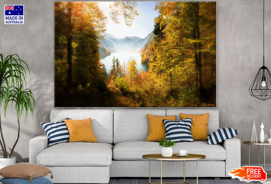 Misty Autumn Forest Photograph Print 100% Australian Made
