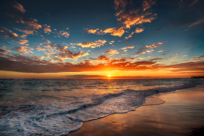 Sea Sunset Scenery Photograph Print 100% Australian Made