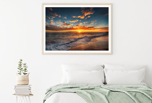 Sea Sunset Scenery Photograph Home Decor Premium Quality Poster Print Choose Your Sizes