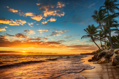 Sea Sunset Scenery Photograph Home Decor Premium Quality Poster Print Choose Your Sizes