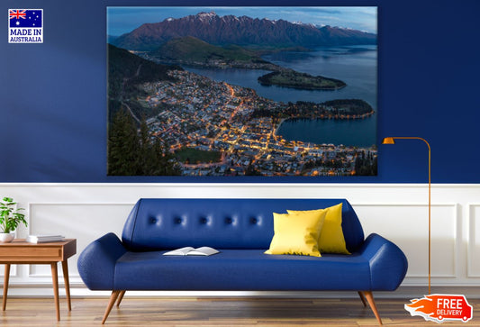 City & Sea Aerial View Photograph Print 100% Australian Made