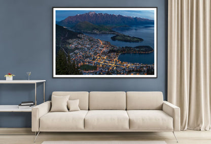 City & Sea Aerial View Photograph Home Decor Premium Quality Poster Print Choose Your Sizes