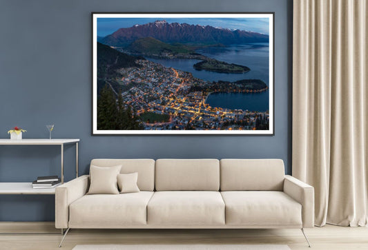 City & Sea Aerial View Photograph Home Decor Premium Quality Poster Print Choose Your Sizes
