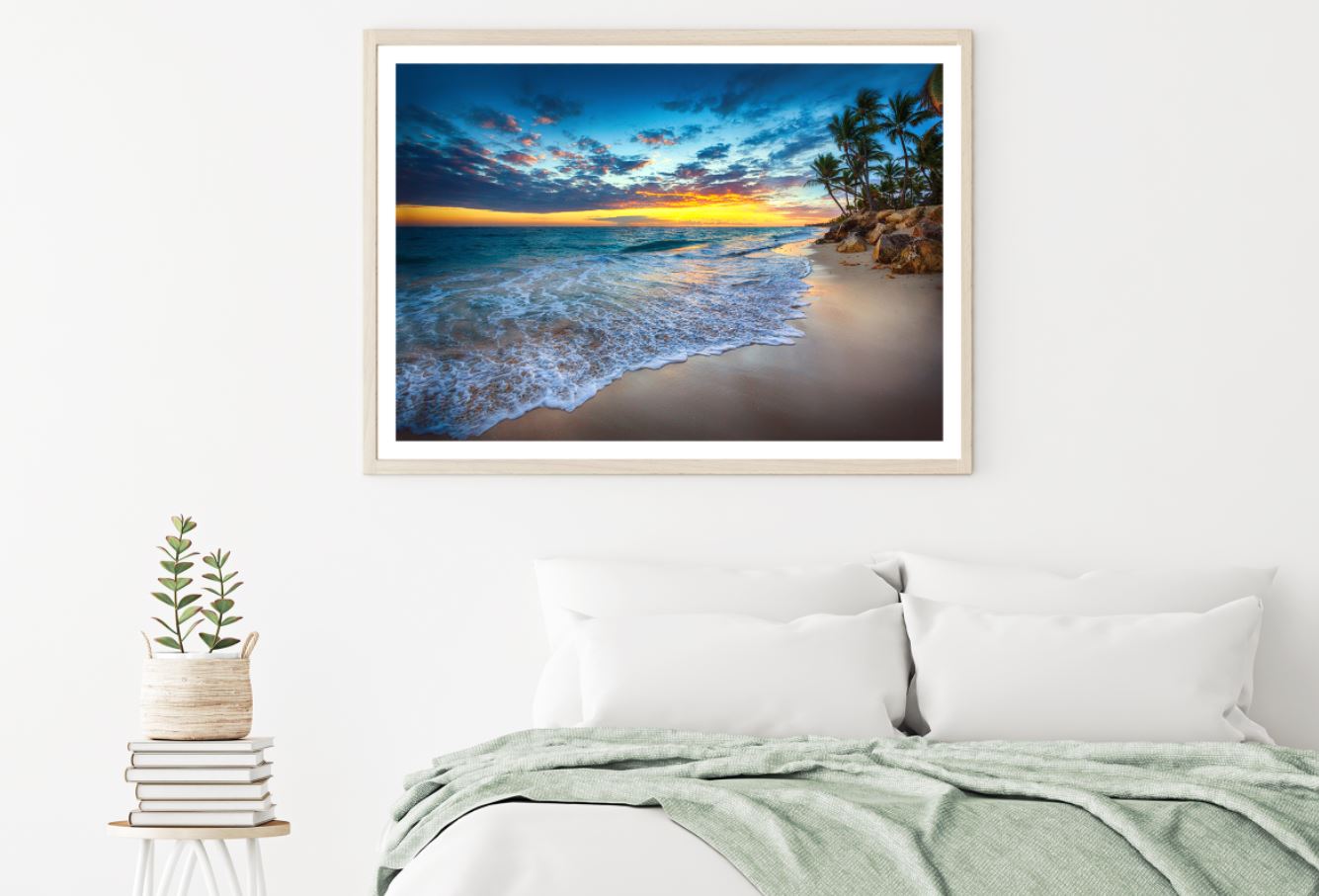 Sea Sunset Scenery Photograph Home Decor Premium Quality Poster Print Choose Your Sizes