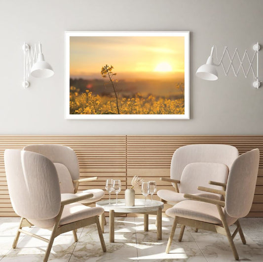 Grass Sunset Photograph Home Decor Premium Quality Poster Print Choose Your Sizes