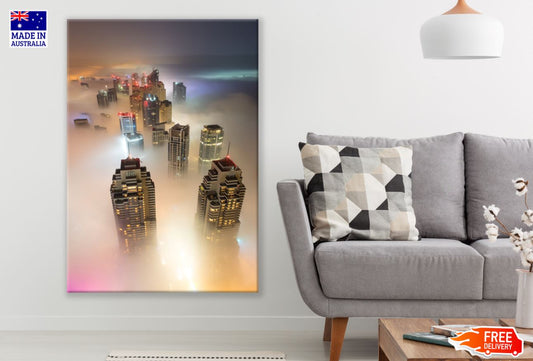 Misty City Sky View Photograph Print 100% Australian Made