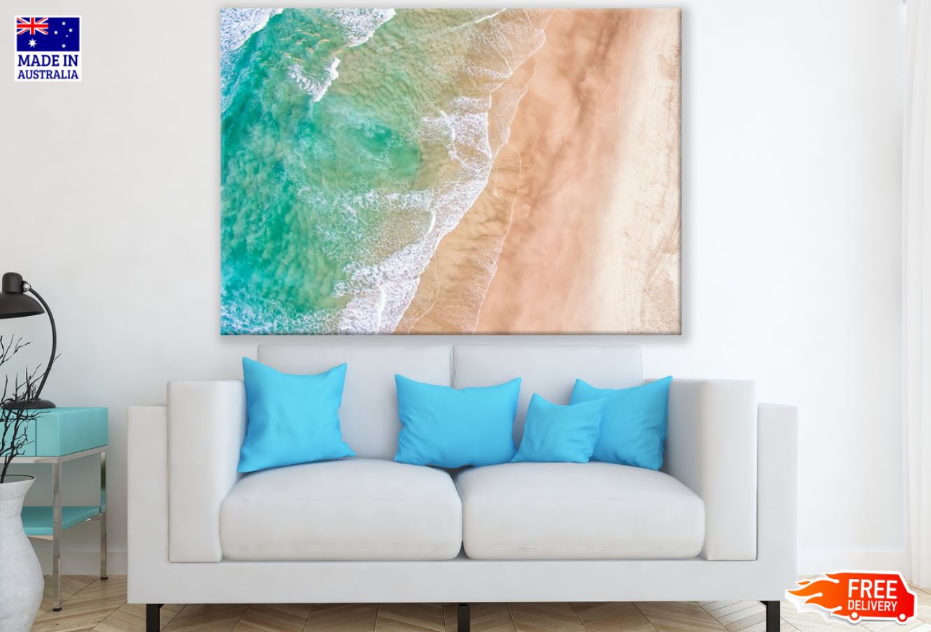 Sea & Shore Aerial Photograph Print 100% Australian Made