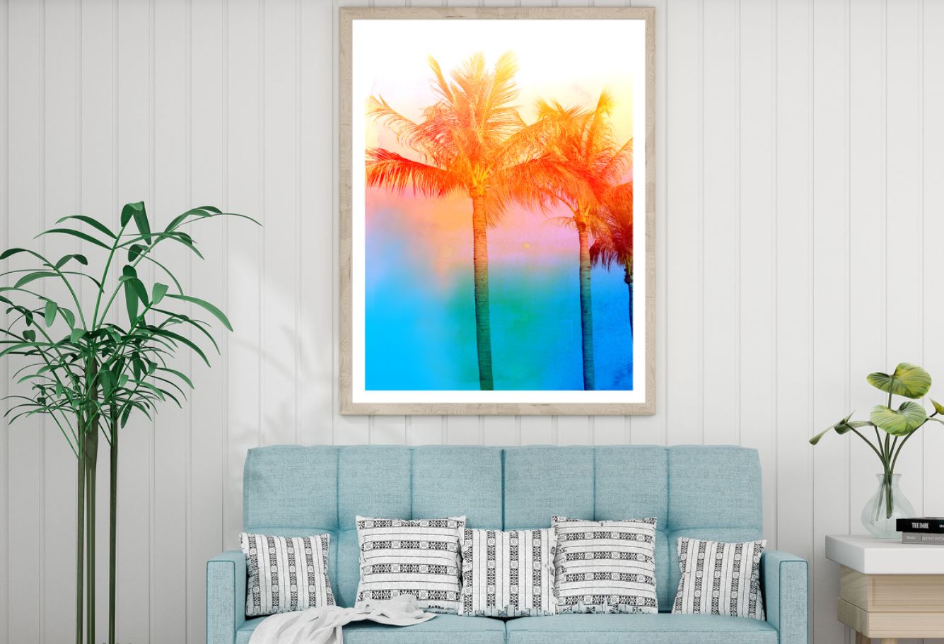 Palm Trees Sunset Scenery View Home Decor Premium Quality Poster Print Choose Your Sizes