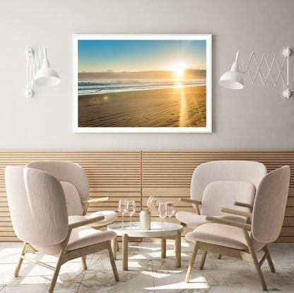 Sea Sunset Scenery Photograph Home Decor Premium Quality Poster Print Choose Your Sizes