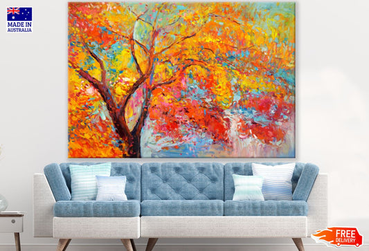 Colorful Tree Watercolor Painting Print 100% Australian Made