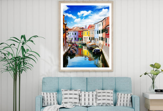 Colorful Buildings Near Canal Home Decor Premium Quality Poster Print Choose Your Sizes