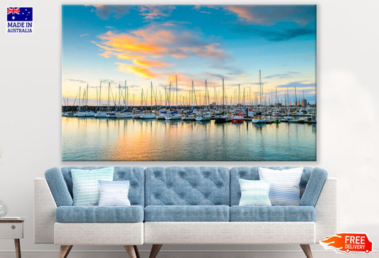 Boats on Sea Scenery Photograph Print 100% Australian Made